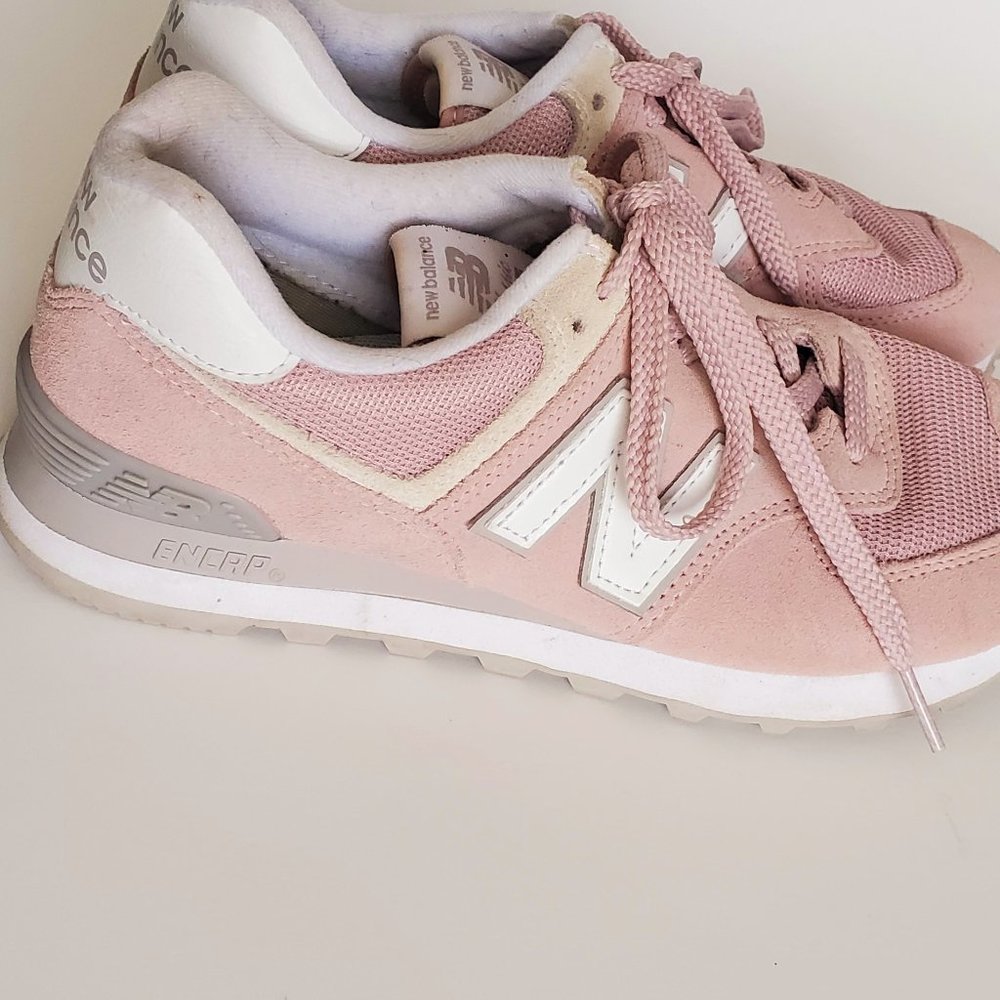 Classic Pink and Gray Suede New Balance 575 sneakers